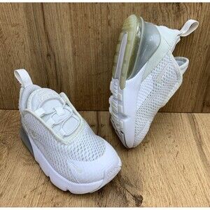 Nike Air Max 270 All White Size 8c Toddler Boys Girls DD1646-103